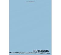 Notebook - Light Blue Notebook Cover Matte | 120 Pages Lined, White Paper Business Journal (8.5 X 11 Inches)