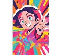 Notebook: Lined White Paper - 6x9" - 100 pages - Imagery of Japanese Anime on the Front Cover