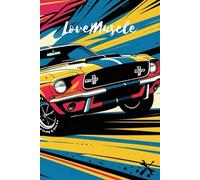 Notebook : Love Muscle Mustang boss downhill popart style full cover: Matte cover paperback notebook 96 inch paperback, whitepaper 120 page