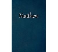 Notebook Matthew: Chequered pattern notebook, journal, diary with your name (110 Pages, Blank, 6 x 9)