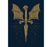 Notebook: Medieval Fantasy Dragon Dagger | Illustrated Notebook Journal Diary | Norse Viking Occult Pagan Wicca Gothic | A4 8.5x11" | 120 Lines Pages