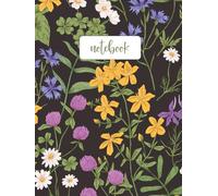 Notebook - Midnight Garden: Dark Floral Lined Journal | 6x8 Softcover Notebook for School, Church, Gratitude, or Gift Giving | 120 Pages