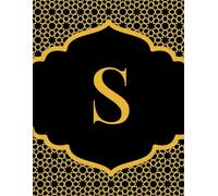 NOTEBOOK: Monogram Initial Letter S - Beautiful & Intricate Gilded Floral Pattern Design with your Dazzling Gold Initial centered within the Radiant ... Cute Custom Lined Notebook for women, girls