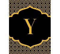 NOTEBOOK: Monogram Initial Letter Y - Beautiful & Intricate Gilded Floral Pattern Design with your Dazzling Gold Initial centered within the Radiant ... Cute Custom Lined Notebook for women, girls