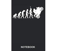 Notebook: Motorcycle Biker Bike Rider Motorcyclist Motorbike Sports Funny Evolution | Diary, Notebook and Journal | Size 6" x 9" | 120 Lined Pages | Softcover | Blank Wide Ruled Paper