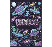 NOTEBOOK: Neon Cosmic Odyssey - Explore the Infinite Mind : A Mixed-Format Journal with Plain, Lined and Dot Grid Pages