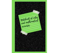 Notebook of notes and mathematical exercises to complete, on graph paper (Green)