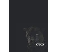 Notebook: Panther Black Theme Cover Journal Cahier Large: 8.5 x 11 100 Lined Pages Notebook for Notes, Ideas, Observations, Sketches