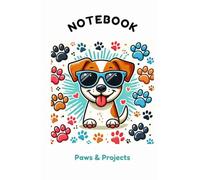 Notebook: Paws & Projects: 160-Page Lined Pocket Notebook with Cute Cartoon Terrier Cover for Personal Diary, Writing, and Dog Lovers