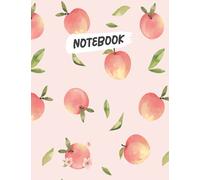 Notebook: Peach Print Composition Notebook-College Ruled 120 pages-Large 8.5 x 11