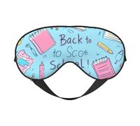Notebook Pencil Print Sleep Mask with Adjustable Strap, Comfortable Eye Cover for Travel, Yoga, Napping, Sleeping & Relaxation