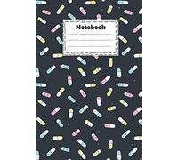 Notebook : pharmacy technician with different Pills color full on black background: Beautiful Pharmacy technician with different Pills color full for ... much more ( size 6x9 inches college ruled )
