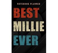 Notebook Planner Womens Best Millie Ever Retro Vintage First Name Gift graphic: 6x9 in ,Money,Budget,Do It All,Passion,Small Business,High Performance