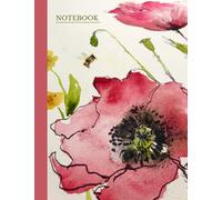 Notebook: Poppy Print Composition Notebook - College Ruled 120 Pages - Large 8.5 x 11: The minimal and well-designed composition notebook perfect for writing notes and jotting down thoughts.