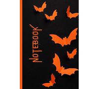 Notebook: Premium Journal to make your close people wonder | Halloween themed - Orange Paper Bat flying over Black | 6*9 inches | 120 Perfect Lined Minimal Designed Pages