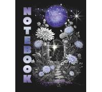 NOTEBOOK / Purple Moon Gate / Midnight Garden: Lined Writing Book • 100 Pages • Large 8.5x11 (The Whispered Calendar)