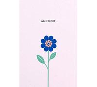 Notebook: Rainbow note journal for school/work blue single flower: Notebook, Journal, Diary (110 Pages, lined, 6 x 9) (Cute Notebook Series)