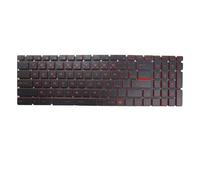 Notebook Red Backlit Keyboard For MSI 9Z.NCXBN.113 S1N3ECS292D10 S1N-3ECS292-D10 Czech/Slovakian CS Black Without Frame (Red Keycap)