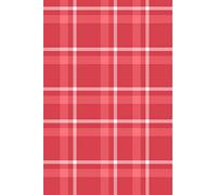 NoteBook: Red Plaid; Exercise Book 190 Lined Journal Pages | Diary | 6"x 9" Large Composition Note Book Gloss Finish Paperback (Notebook lined pages with blank Date and Page number)