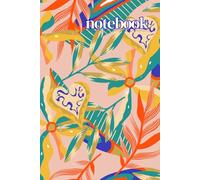 Notebook: Retro Tropical Symmetrical Pattern Journal | 120 Page Lined Composition Notebook for Creative Writing, School, and Work | 6x9 Aesthetic Boho Heart Diary