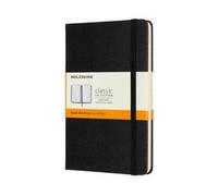 MEDIUM RULED HARDCOVER NOTEBOOK BLACK - New Hardback - N245z