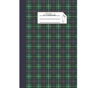 Notebook: Scottish green Tartan Pocketbook, 120 Pages, Lined, Male BagPiper (Scottish Tartan Notebooks)