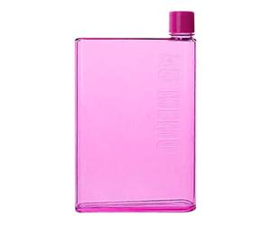 Notebook Shape Bottle - Reusable A5 A6 Thin Portable Water Bottle, 8.54 x 5.00 x 1.26 Inches, Durable, Lightweight PP, BPA Free | Outdoor Sports, Work, Study, Daily Carrying by Flasc