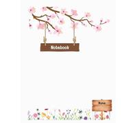 Notebook :size 8.5x11 inches notebook: A calming journal featuring a gentle cherry blossom watermark and a dedicated notepad on every page for your important thoughts.