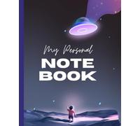 Notebook: Space time , UFO with small BOY, Lined 98 pages, White paper: UFO and Space-Themed Lined Notebook - Fun Journal for Boys and Girls
