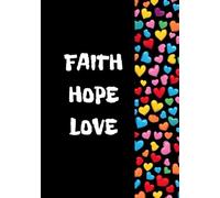 Notebook squared grid 50-sheet, 100 pages, squared paper, format A5, glossy cover, faith hope love, for gift
