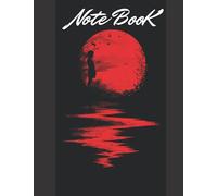 notebook the girl of the red blood moon: Lined Journal - Red Blood Moon Night Sky Lunar Eclipse Space Gift - red girl - Red Ruled Diary, Gratitude, ... - Ivory Paper: girl & blood moon "8.5x11"