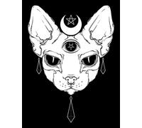 Notebook: Three-Eyed Sphynx Cat Journal Diary | Witch Wicca Wiccan Tarot Gothic Pastel Goth Aesthetic | School Supplies Stationery | A4 8.5x11" | 120 Lined Pages