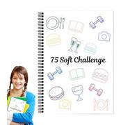 Notebook Tracker - Daily Goal Tracking Planner, Notebook for Task Planning, 75 Sheets for Holidays, Office, Studying, Home, Working, School, Easy-to-Use Organized Layout