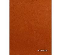 Notebook: Unlined Unruled Big Blank Large 100 Pages 8.5 x 11 Tan Leather Look Notebook For Drawing, Sketching, Journaling & Writing: Volume 1