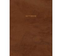 Notebook: Vintage Brown Suede Leather Style Softcover Notebook with Gold Lettering | 150 College-ruled Pages | 8.5 x 11 - A4 Size Journal (Notebooks & Journals)