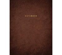 Notebook: Vintage Brown Textured Leather Style Softcover Executive Notebook with Gold Lettering | 150 College-ruled Pages | 8.5 x 11 - A4 Size Journal (Notebooks & Journals)