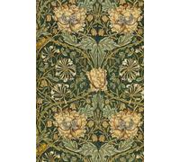 NOTEBOOK William Morris Honeysuckle: 6 x 9 Notebook, 160 pages, lined, William Morris Honeysuckle Design