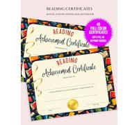 Notebook with 40 Kids Certificate of Reading: Reading Achievement Certificates | Recognition Award for Kids