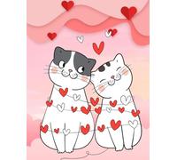 Notebook with a pink cover and two cute little cats: Valentine's Day gifts for girls Boyfriend or teenager College of Administrative Organization, 100 pages, 8.5x11 inches