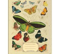 Notebook with beautiful colorful butterflies: Notebook with lines for home notes and recipes, school and work: College Ruled, 7.5 x 9.25 Inches, 110 pages