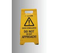 Notebook with 'CAUTION! OVERSTIMULATED DO NOT APPROACH' sign on the cover: Journal for Adults and Teens fed up of other People