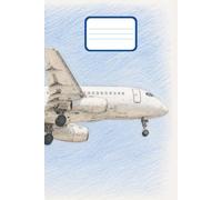 Notebook with Colored Pencil Aviation: Final Approach Airliner Sketch Cover, 120 Lined Pages, 6x9 Inches - Journal for Avgeeks and Aircraft Enthusiasts