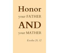 Notebook with large squares for notes, writing, and reflections: Honor your father and your mother. (Exodus 20:12)