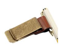 Notebook with Pen Holder - Elastic Pencil Organizer Clip | Multifunction Stationery Loop | Portable Writing Accessory for Journal Binder Pad Whiteboard Classroom Office, Old Brown Leather
