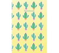Notebook: Yellow Cute Cactus Print Notebook Journal 100 Lined Pages