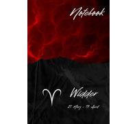 Notebook Zodiac Spirit Premium, Widder, Elements Design: Notizbuch, blanko, 320 Seiten, Sternzeichen Widder, Hardcover