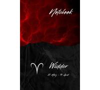 Notebook Zodiac Spirit, Widder, Elements Design: Notizbuch, liniert, 320 Seiten, Sternzeichen Widder