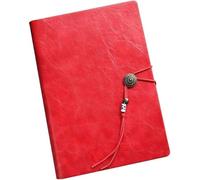 Notebooks Business Notebook Chinese Style Simple A5 Loose-Leaf Thick Work Notebook(Red)