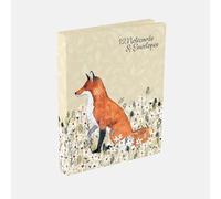 Notecard Wallet - Set of 12 Blank Notecards with Envelopes (126 x 176mm) - Greeting Cards in Wallet for Thank You Notes & Messages (Foxy Tales B)