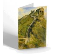 NOTELET - 115 Steps to Lower Ward, King Arthurs Castle - Vintage Art Style